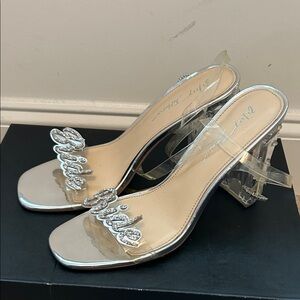 Betsey Johnson Silver Bridal Heels